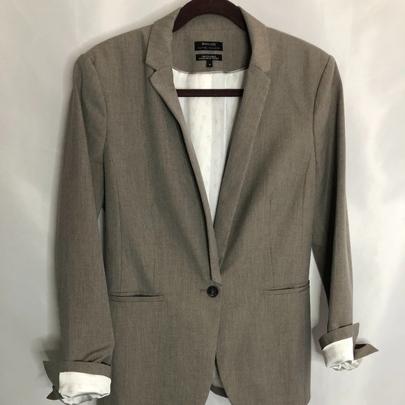 RW&CO. Jackets & Blazers - RW&CO. | Fitted Blazer - Beige/Brown (size 10)